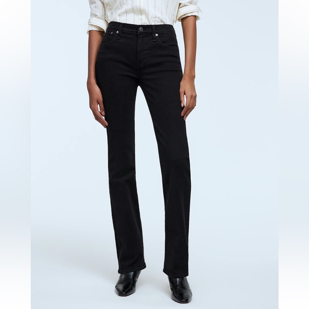 Madewell Kick Out Full-Length Flare Jeans in Black Frost Wash Size 28 NO642 New
